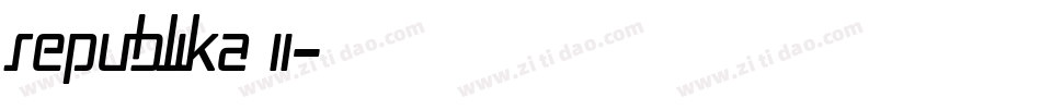 Republika II字体转换